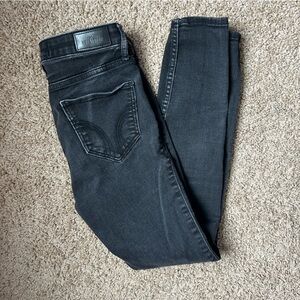 W Hollister Black Hi Rise Super Skinny Soft Stretch Skinny Jeans Size 25x26 |C35